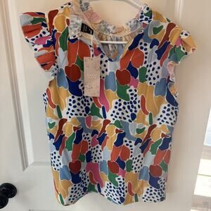 Women’s Emery Rose Colorful Lightweight Blouse NWT Size Medium